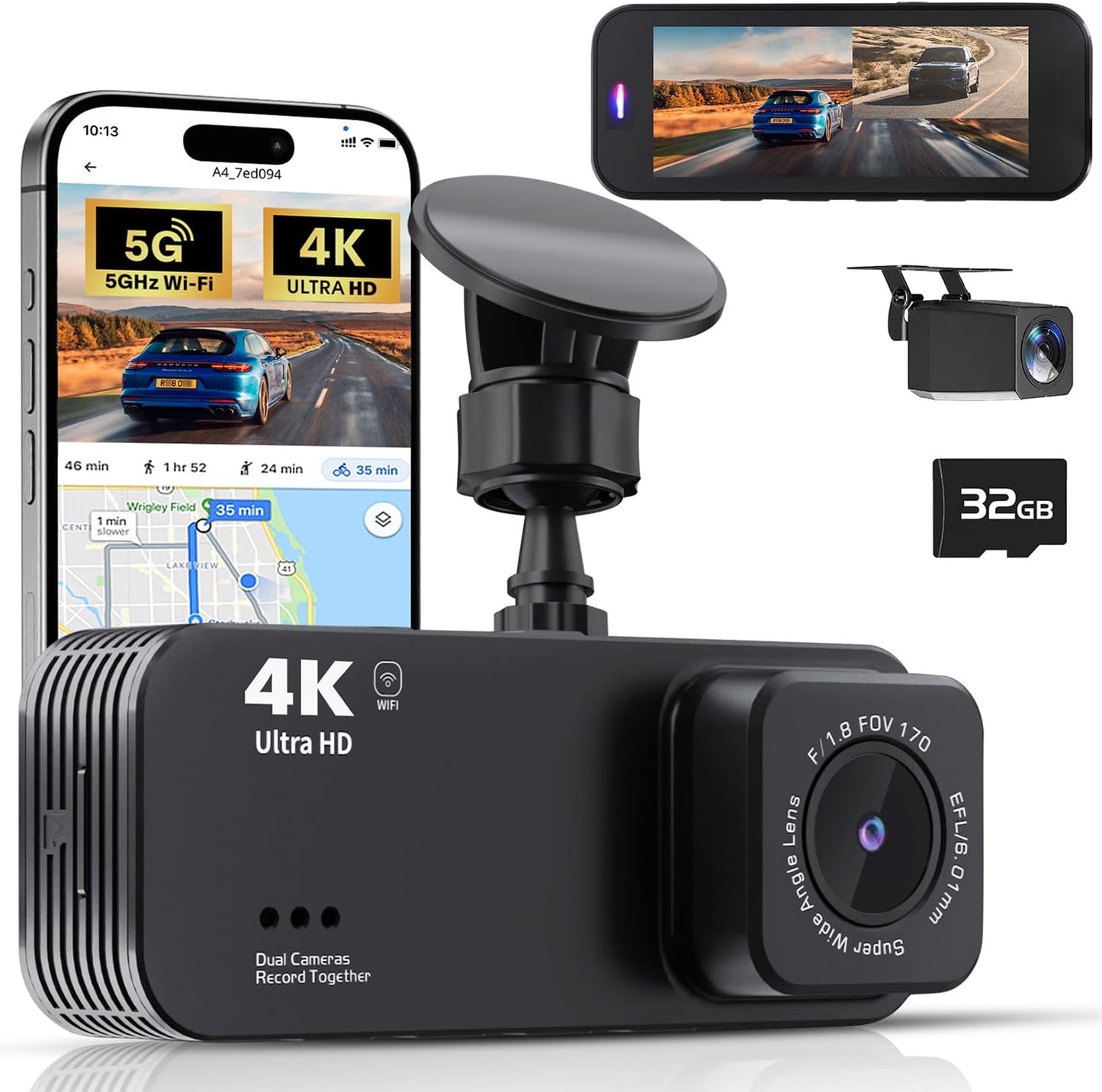 Lensuge Dash Cam Front and Rear with 4K + 1080P Dual Recording
Lensuge A4 Dual Dash Camera for Cars with 5G WiFi
Lensuge 4K Dash Cam with Built-in 32GB Card and Night Vision
Lensuge Car Dash Cam with 24H Parking Mode and G-Sensor